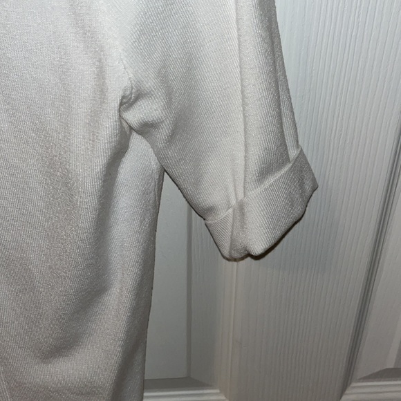 White Short Sleeve Cardigan - Picture 3 of 3